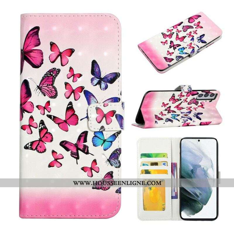 Housse Samsung Galaxy S21 FE Vol de Papillons