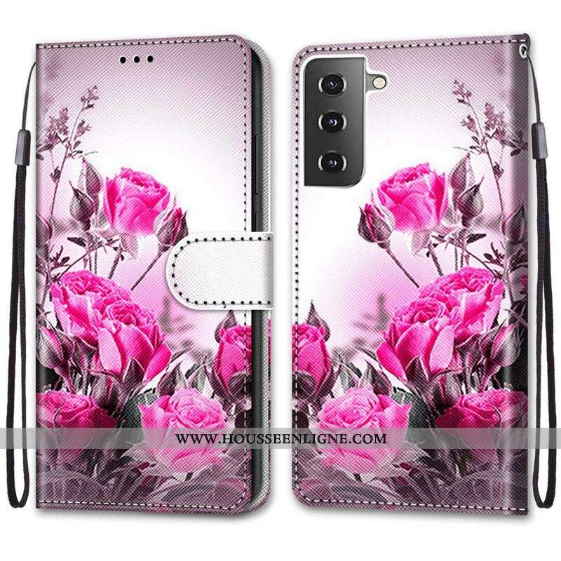 Housse Samsung Galaxy S21 Plus 5G Fleurs Magiques