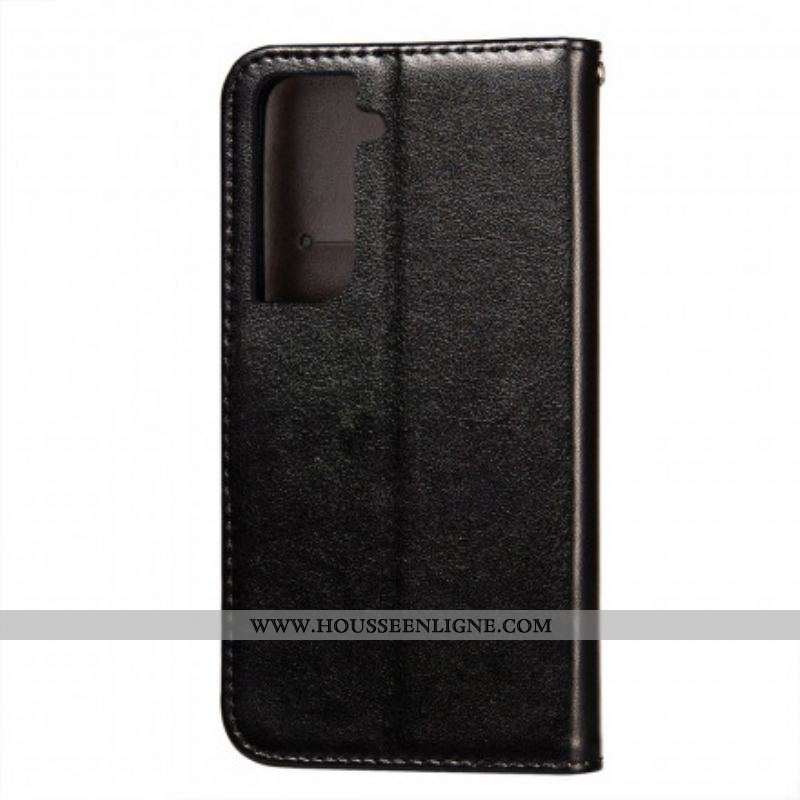 Housse Samsung Galaxy S21 Plus 5G Style Cuir Fermoir Réversible