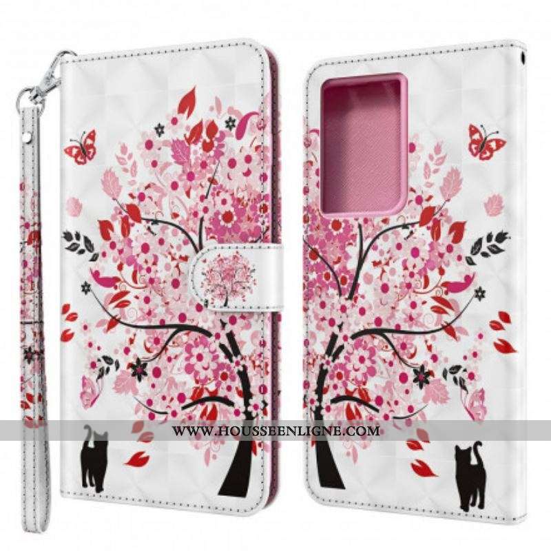 Housse Samsung Galaxy S21 Ultra 5G Arbre Rose