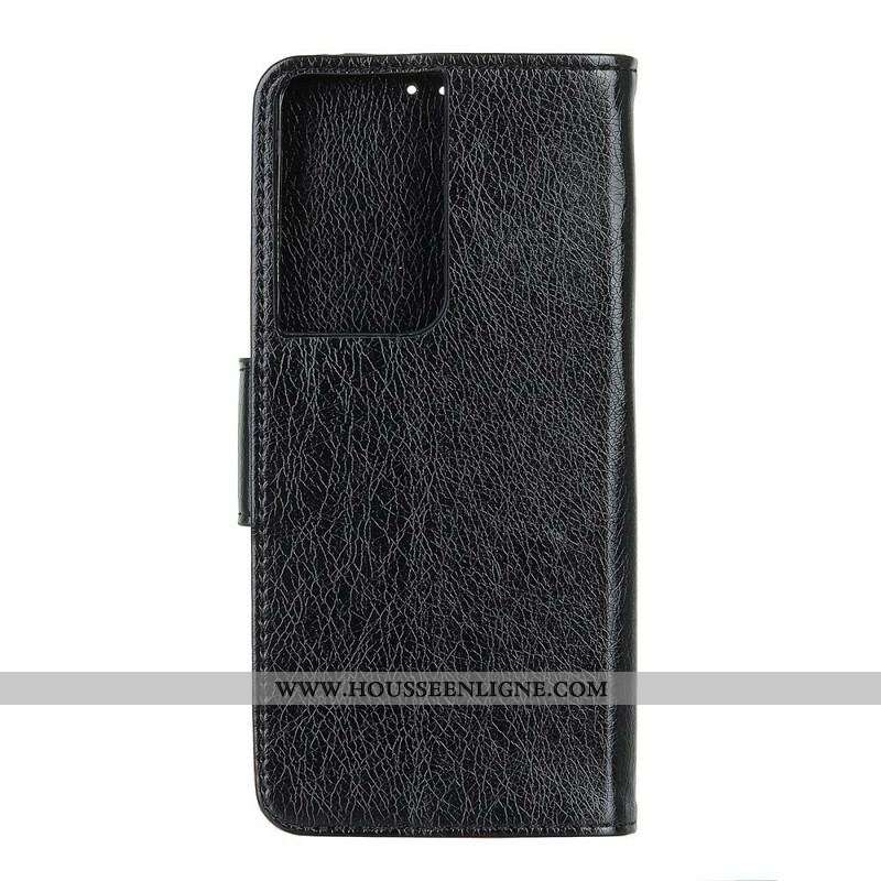 Housse Samsung Galaxy S21 Ultra 5G Cuir Nappa Fendu