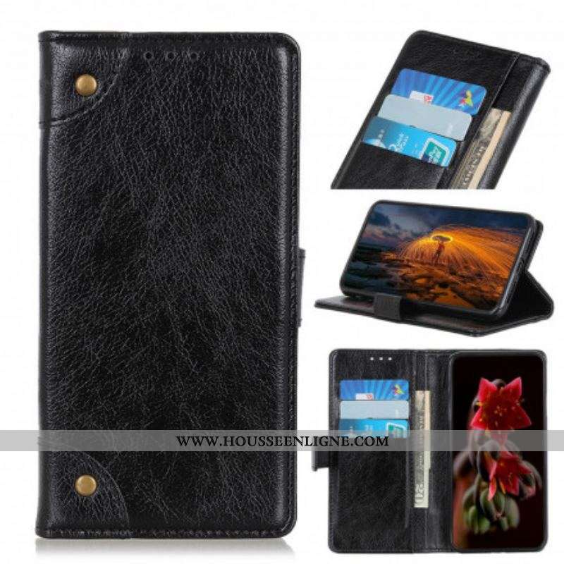 Housse Samsung Galaxy S21 Ultra 5G Effet Cuir Nappa Ancien