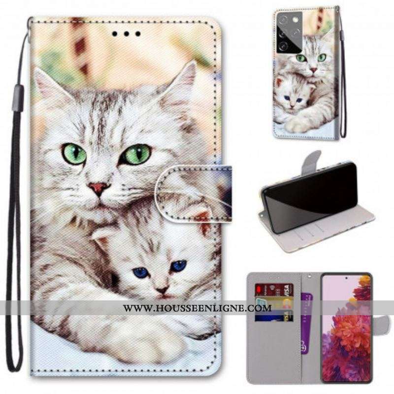 Housse Samsung Galaxy S21 Ultra 5G Famille de Chats