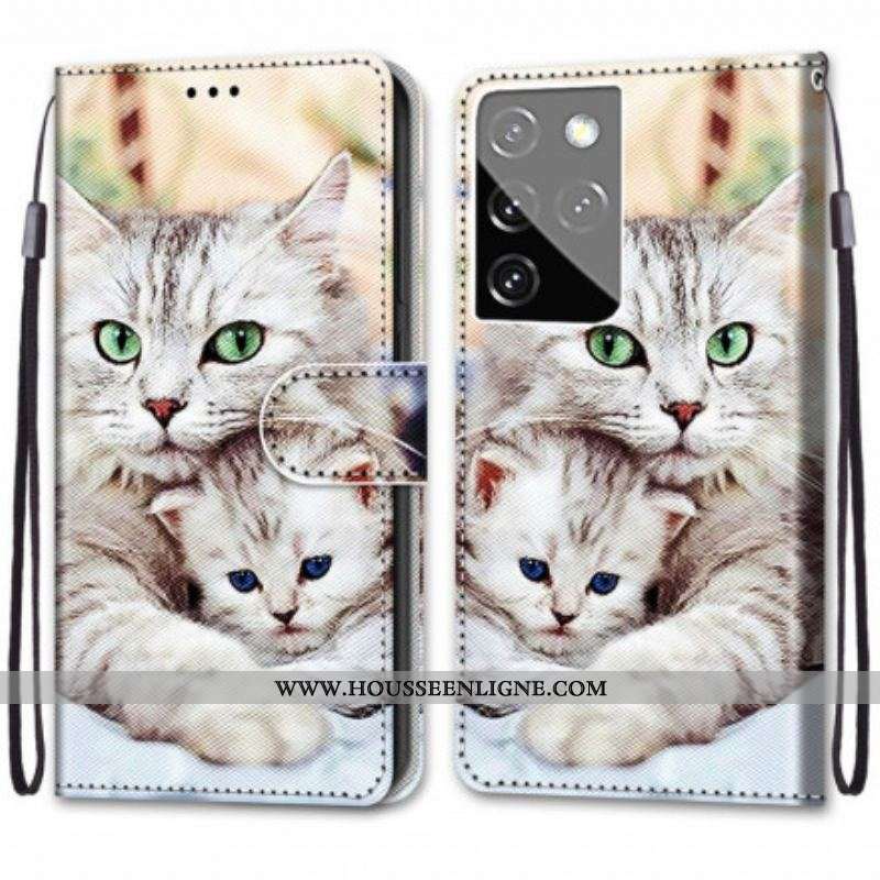 Housse Samsung Galaxy S21 Ultra 5G Famille de Chats