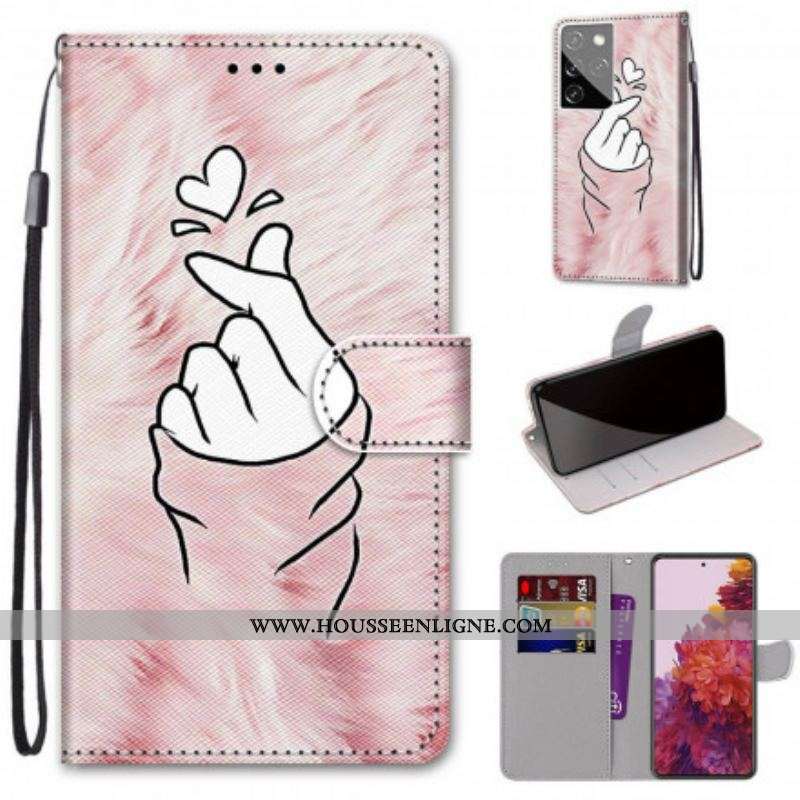 Housse Samsung Galaxy S21 Ultra 5G Finger Heart