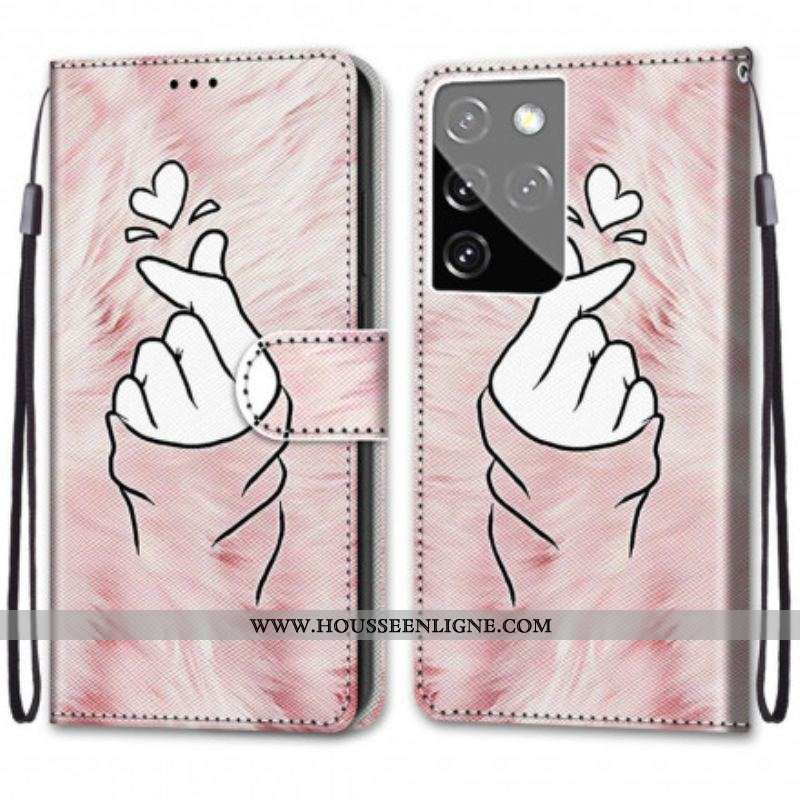 Housse Samsung Galaxy S21 Ultra 5G Finger Heart