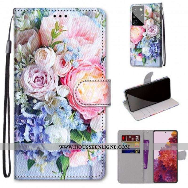 Housse Samsung Galaxy S21 Ultra 5G Merveille Florale