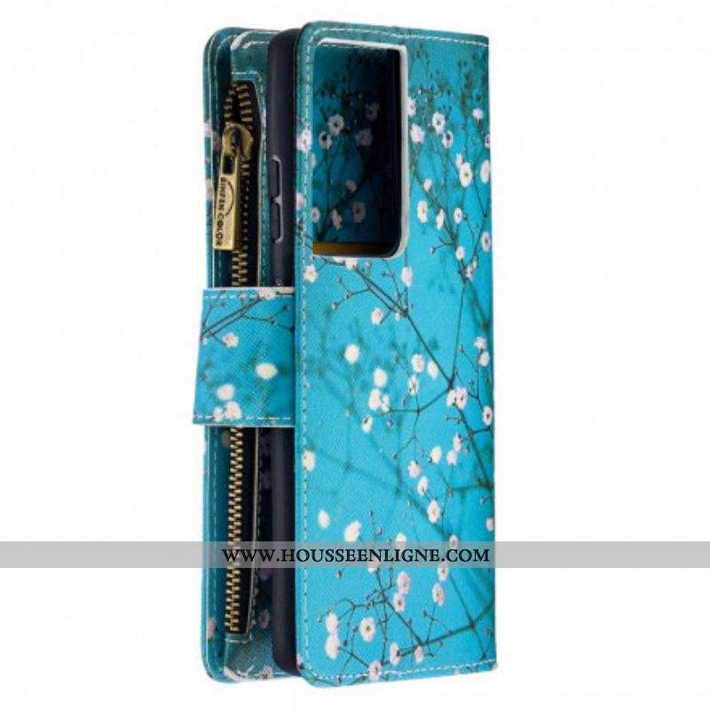 Housse Samsung Galaxy S21 Ultra 5G Poche Zippée Arbre