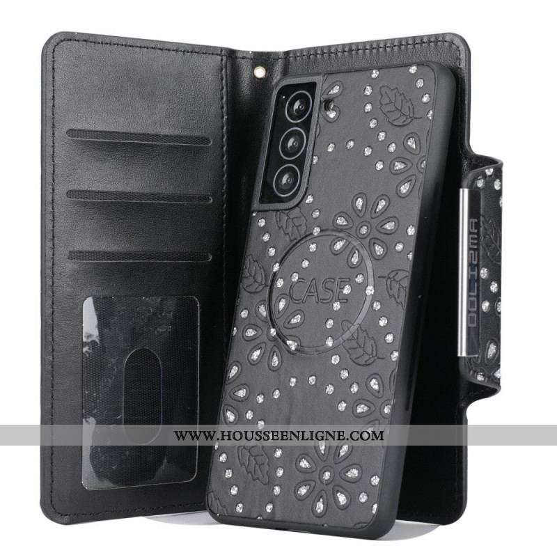 Housse Samsung Galaxy S22 5G Coque Détachable Diamants