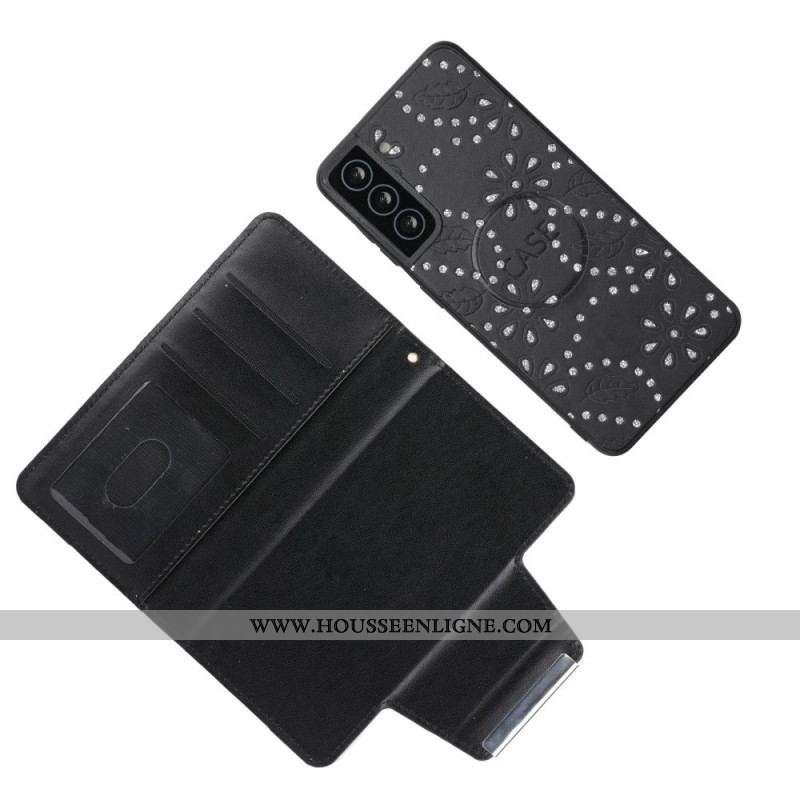 Housse Samsung Galaxy S22 5G Coque Détachable Diamants