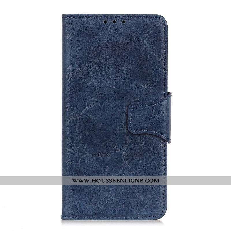 Housse Samsung Galaxy S22 5G Cuir Fendu Fermoir Réversible