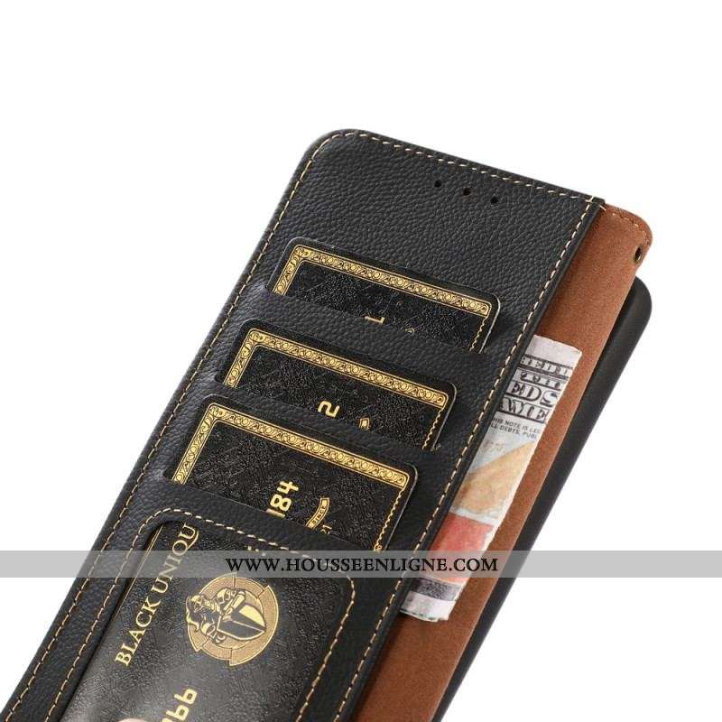 Housse Samsung Galaxy S22 5G Cuir Véritable KHAZNEH RFID