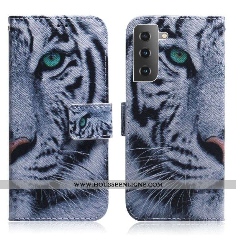 Housse Samsung Galaxy S22 5G Face de Tigre