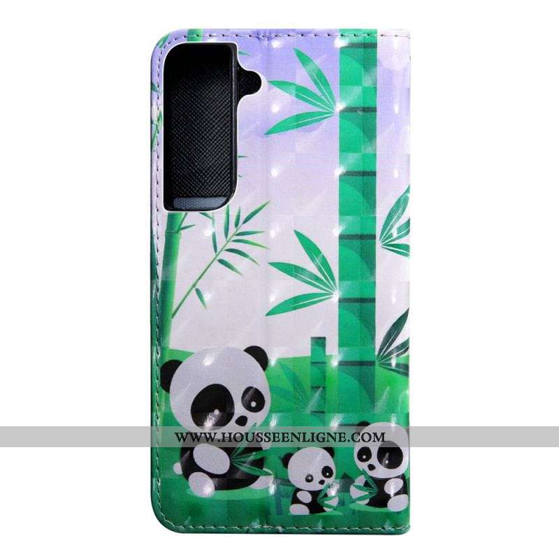 Housse Samsung Galaxy S22 5G Famille Pandas