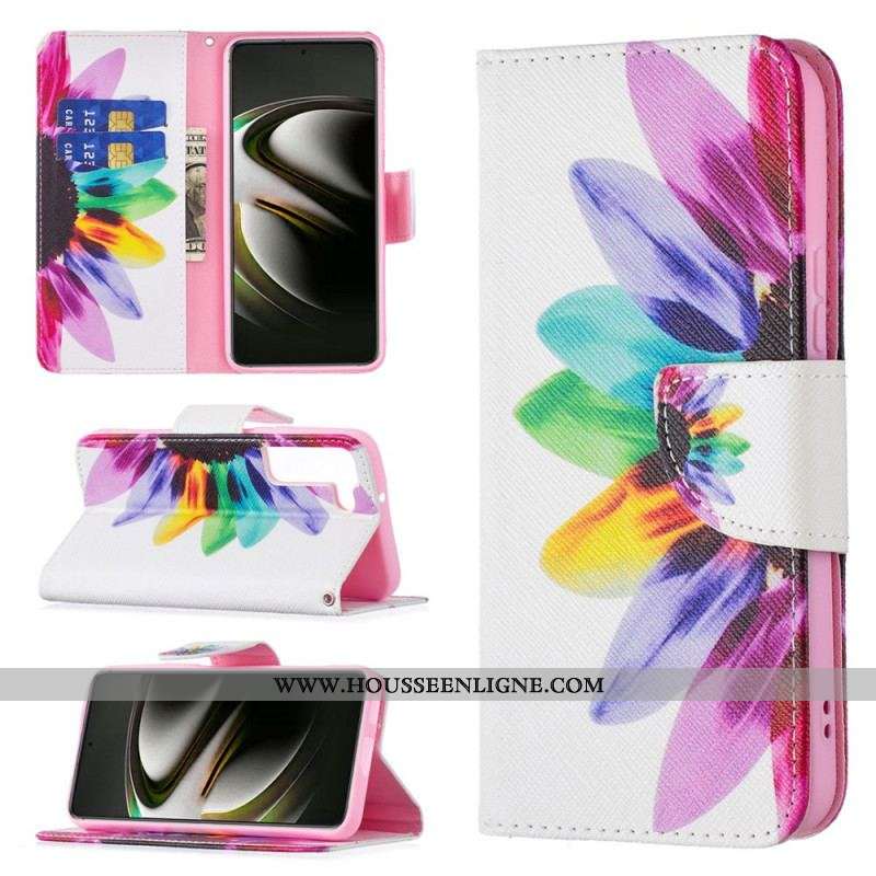 Housse Samsung Galaxy S22 5G Fleur Aquarelle