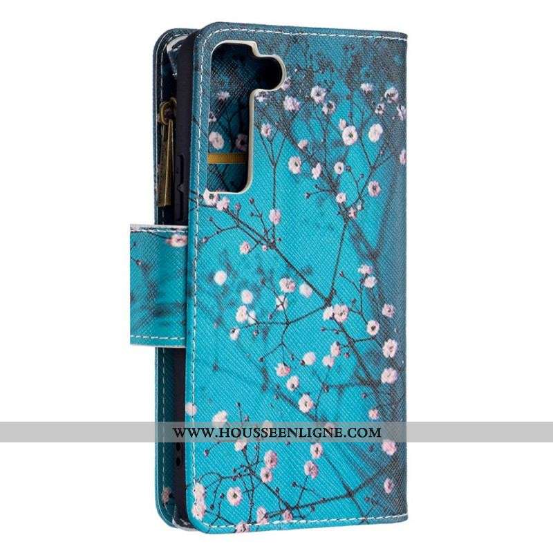 Housse Samsung Galaxy S22 5G Poche Zippée Arbre