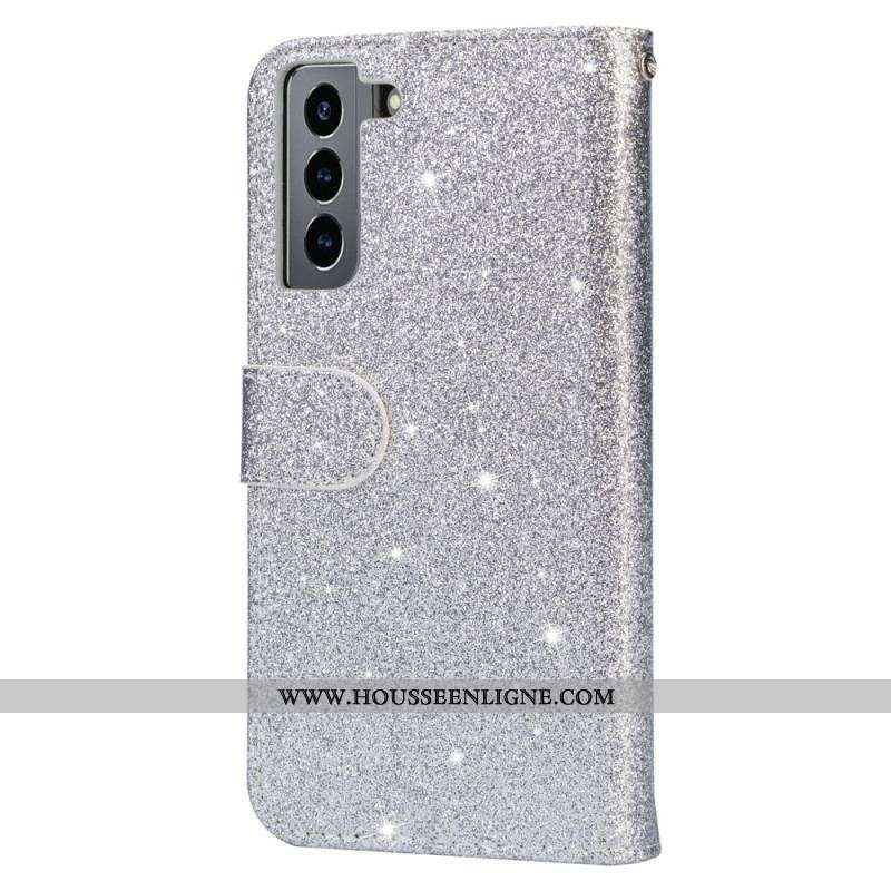 Housse Samsung Galaxy S22 5G Porte-Monnaie Paillettes