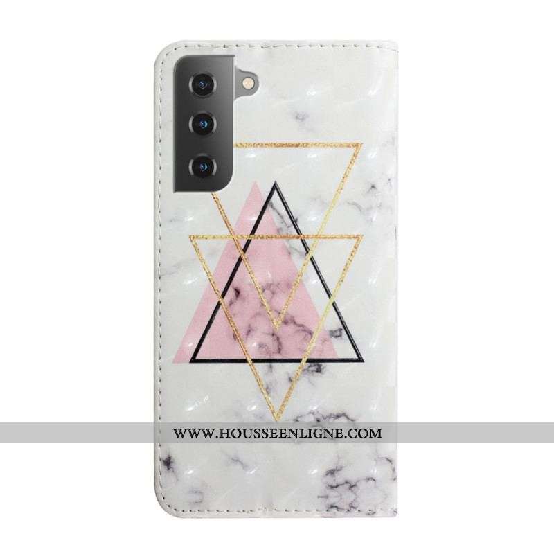 Housse Samsung Galaxy S22 5G Triangle en paillettes