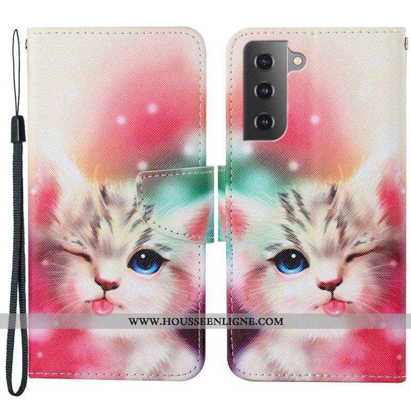 Housse Samsung Galaxy S22 Plus 5G Chat Royal avec Lanière