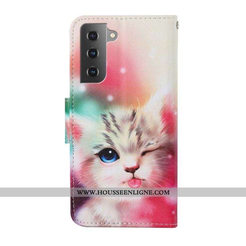 Housse Samsung Galaxy S22 Plus 5G Chat Royal avec Lanière