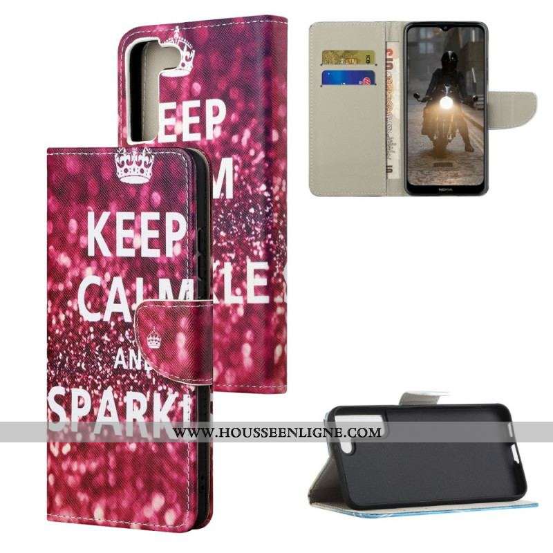 Housse Samsung Galaxy S22 Plus 5G Keep Calm and Sparkle