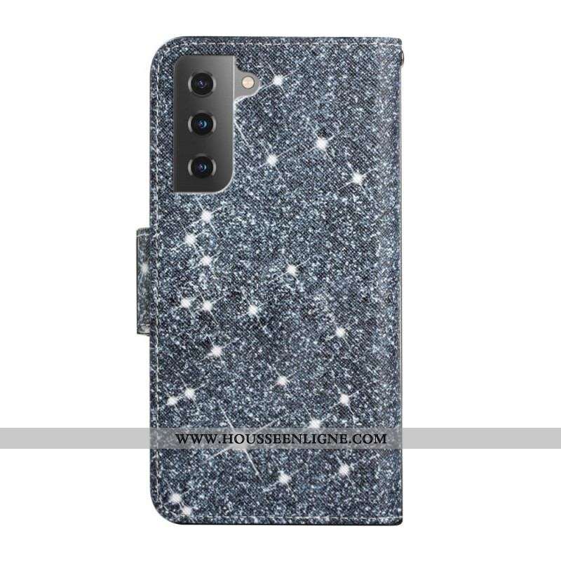 Housse Samsung Galaxy S22 Plus 5G Paillettes à Lanière