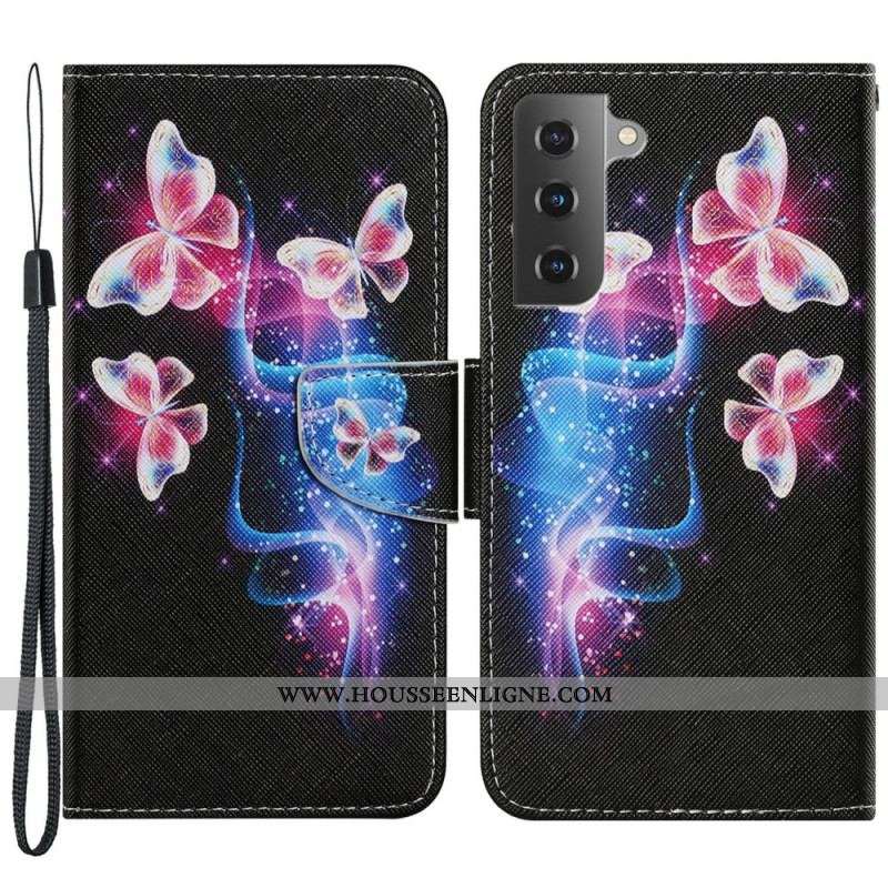 Housse Samsung Galaxy S22 Plus 5G Papillons Magiques