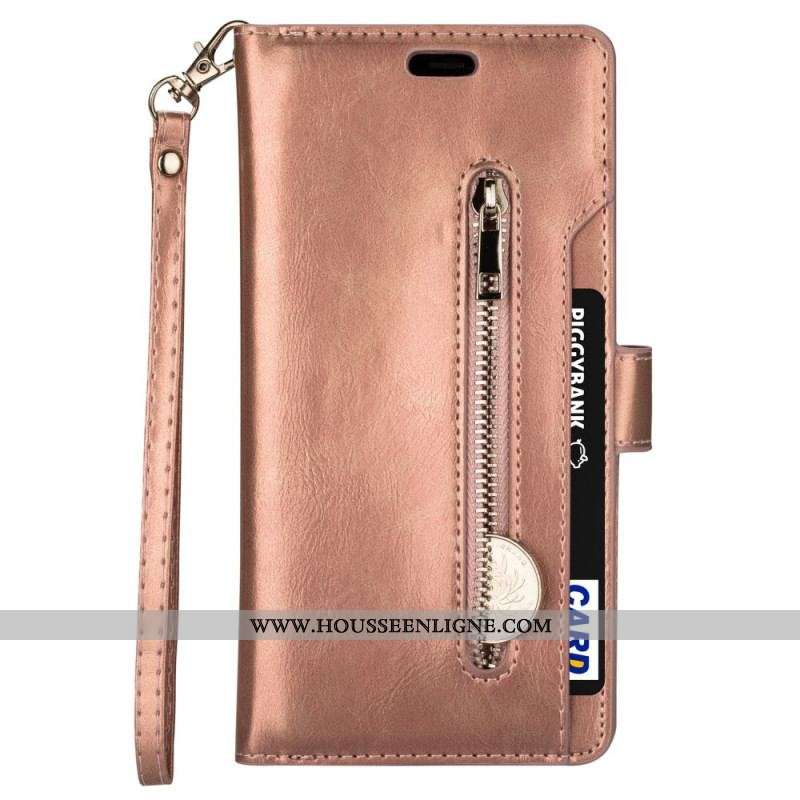 Housse Samsung Galaxy S22 Plus 5G Porte-monnaie et Lanière