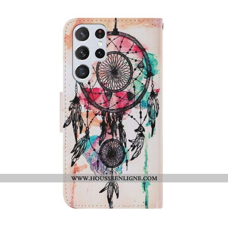 Housse Samsung Galaxy S22 Ultra 5G Aquarelle Attrape Rêves