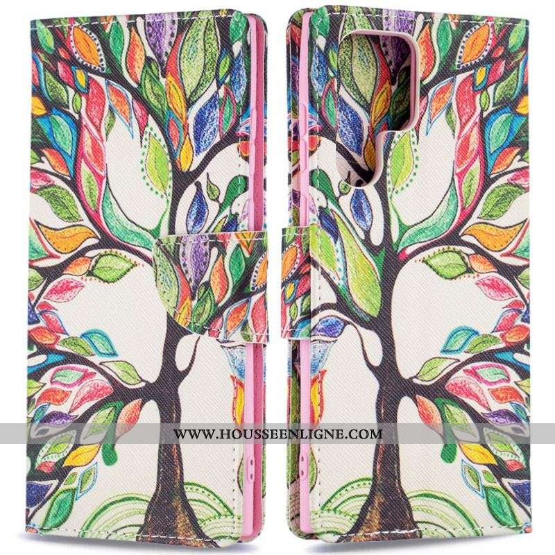 Housse Samsung Galaxy S22 Ultra 5G Arbre Coloré