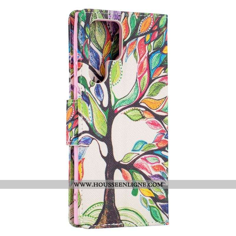 Housse Samsung Galaxy S22 Ultra 5G Arbre Coloré