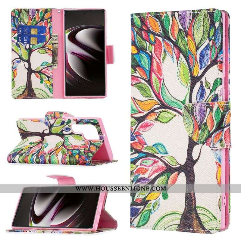 Housse Samsung Galaxy S22 Ultra 5G Arbre Coloré