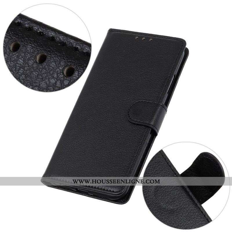 Housse Samsung Galaxy S22 Ultra 5G Cuir Litchi Traditionnel