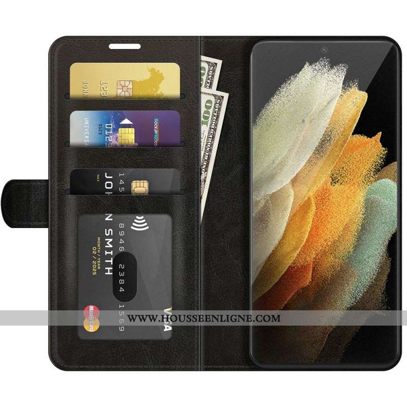 Housse Samsung Galaxy S22 Ultra 5G Effet Cuir Design