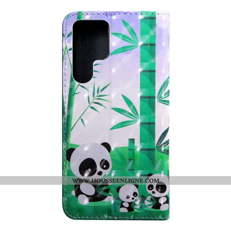 Housse Samsung Galaxy S22 Ultra 5G Famille Pandas