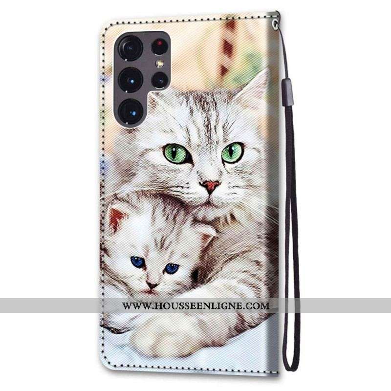 Housse Samsung Galaxy S22 Ultra 5G Famille de Chats