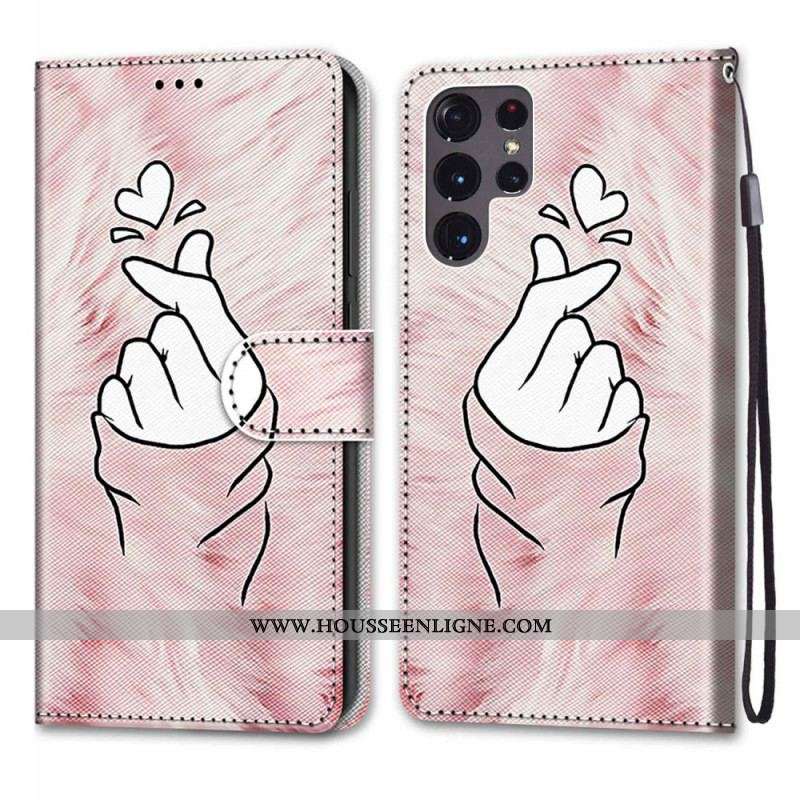 Housse Samsung Galaxy S22 Ultra 5G Finger Heart