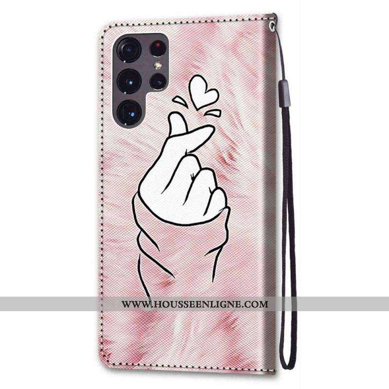 Housse Samsung Galaxy S22 Ultra 5G Finger Heart