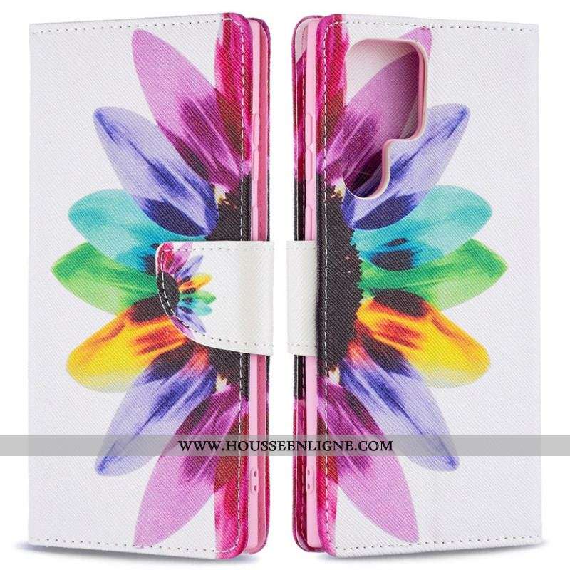 Housse Samsung Galaxy S22 Ultra 5G Fleur Aquarelle