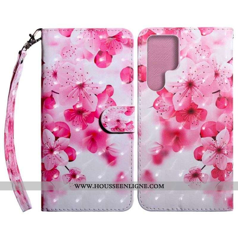 Housse Samsung Galaxy S22 Ultra 5G Fleurs Roses