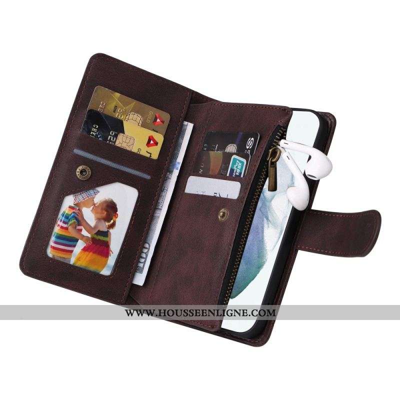 Housse Samsung Galaxy S22 Ultra 5G Multi-Fonctionnelle avec Pochette