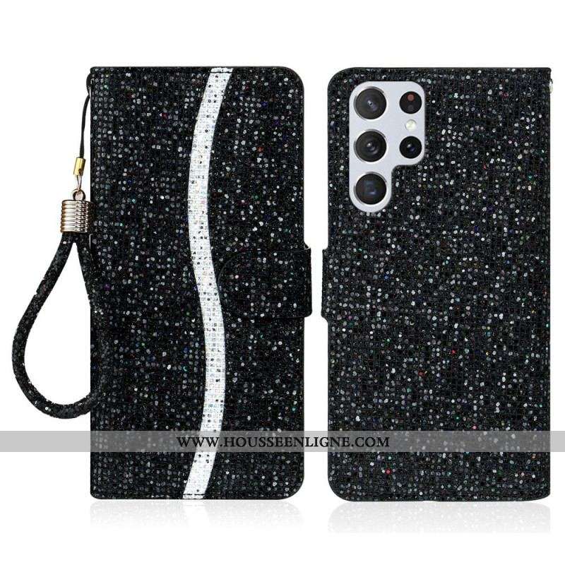 Housse Samsung Galaxy S22 Ultra 5G Paillettes S Design