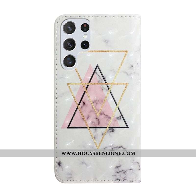 Housse Samsung Galaxy S22 Ultra 5G Triangle en paillettes