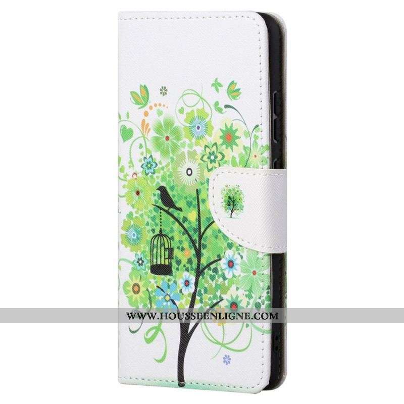 Housse Samsung Galaxy S23 5G Arbre aux Feuilles Vertes