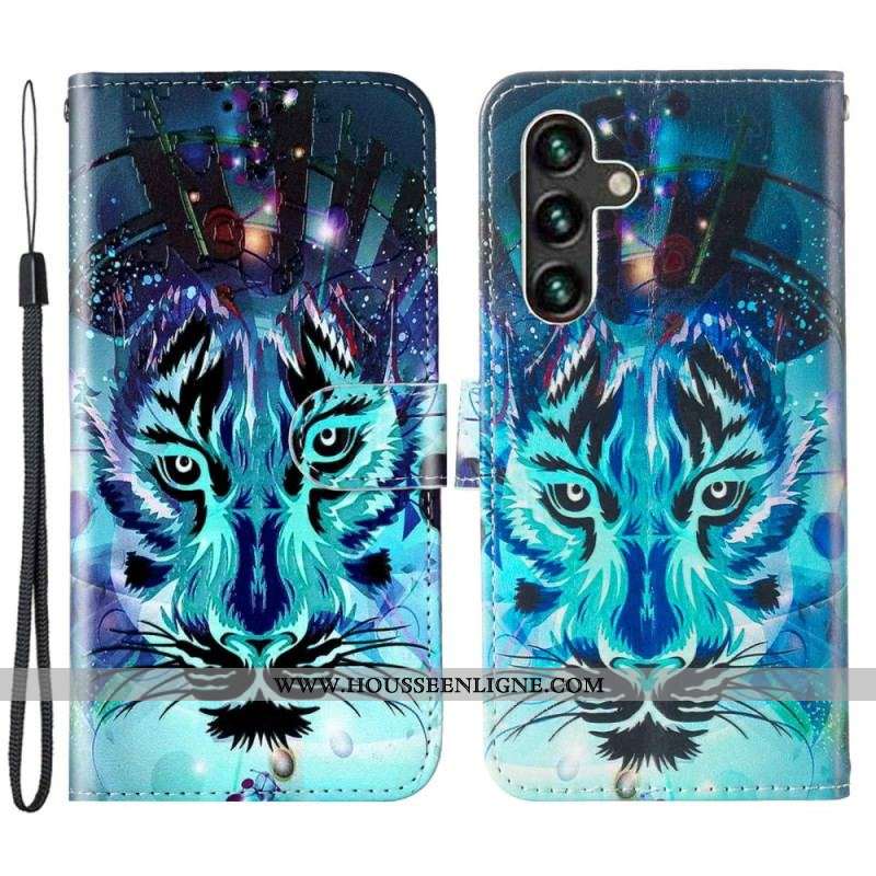 Housse Samsung Galaxy S23 5G Le Tigre avec Lanière