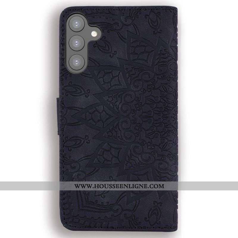 Housse Samsung Galaxy S23 5G Mandala Stylé à Lanière