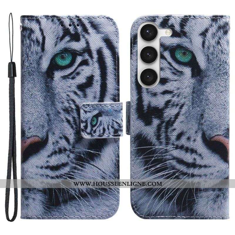 Housse Samsung Galaxy S23 5G Tigre Blanc