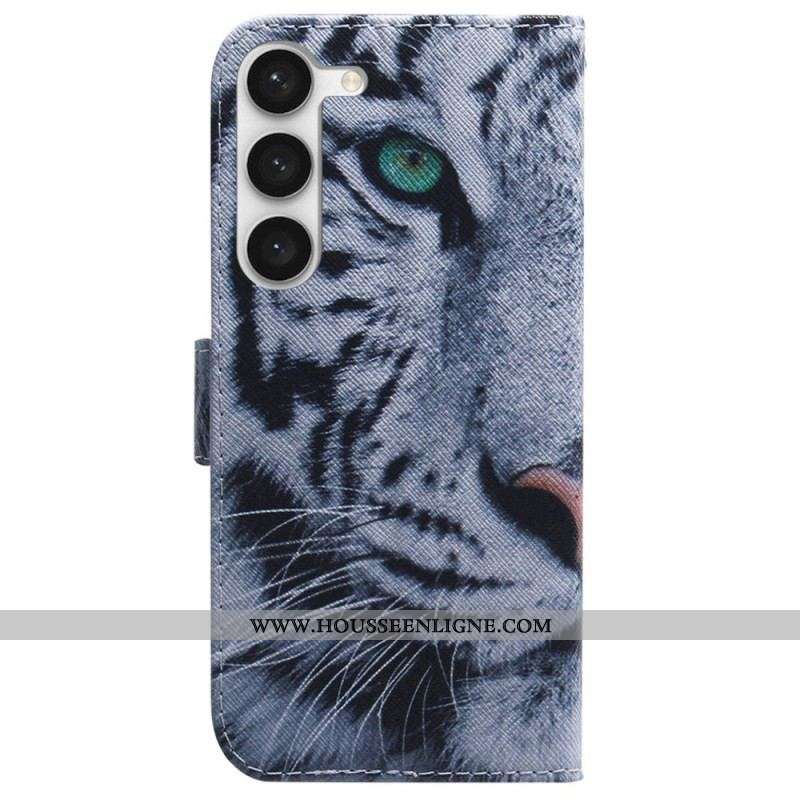 Housse Samsung Galaxy S23 5G Tigre Blanc