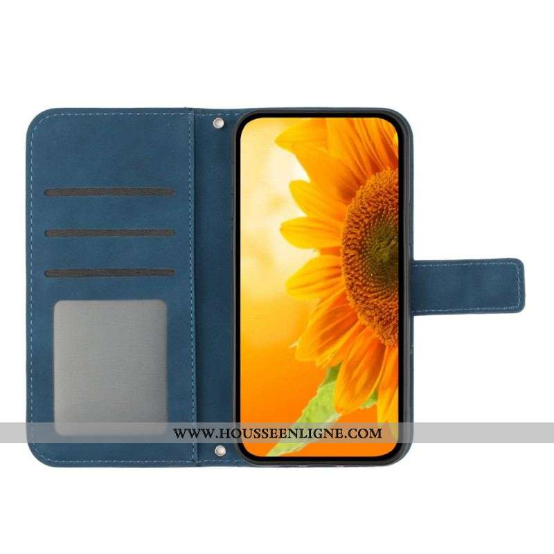 Housse Samsung Galaxy S23 5G Tournesol à Bandoulière