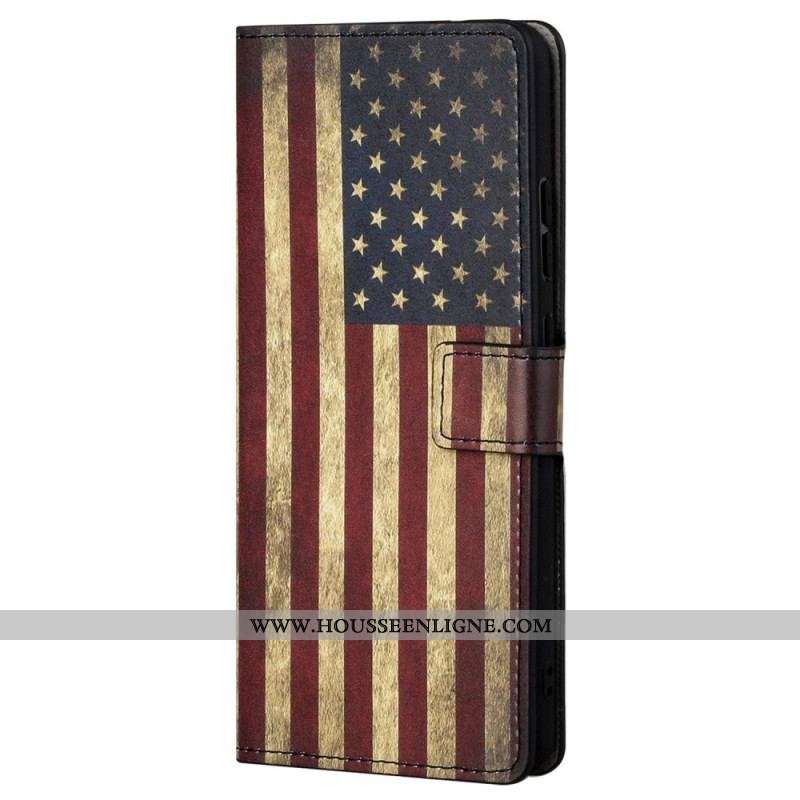 Housse Samsung Galaxy S23 Plus 5G Drapeau Américain Vintage